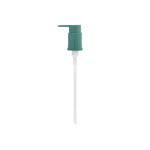 Tamper-Proof Premium Pump Dispenser Bottle Pump, Green w/ Green Metal Lipped Collar, 1cc Output